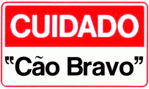 Cuidado: cão bravo